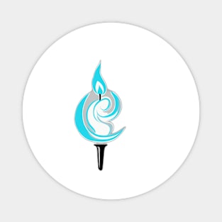 Serene Blue Flame Art No. 616 Magnet